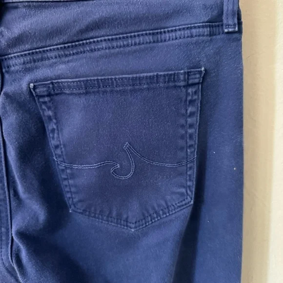 AG Adriano Goldschmidt Prima Cigarette Mid-Rise Stretch Sateen Jeans Royal Blue - Picture 12 of 15